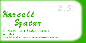 marcell szatur business card